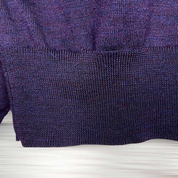 Brooks Brothers Saxxon Fine Merino Wool Purple V-neck Sweater Pullover XXL - Picture 6 of 12